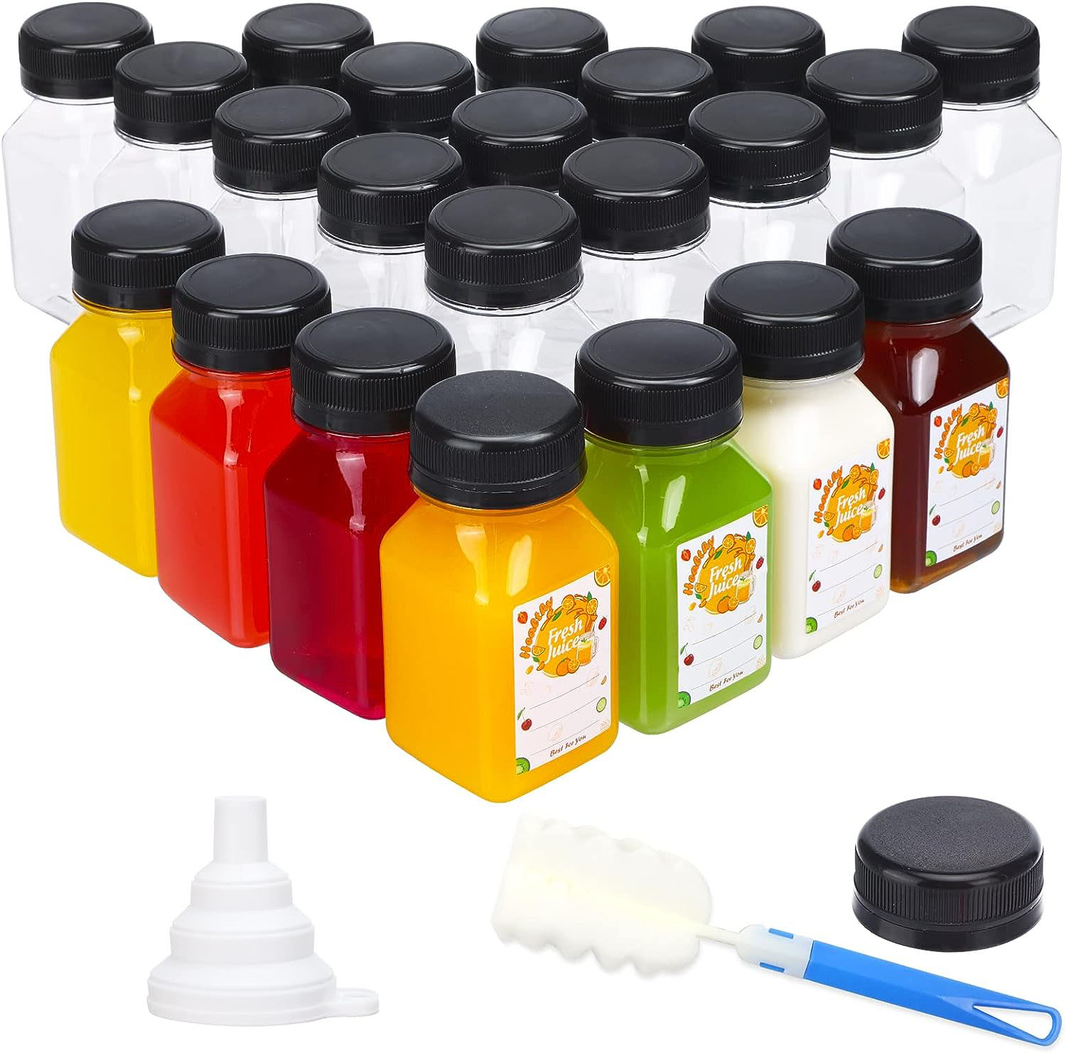 Meal Prep Juice Bottles - Botellas de jugo de plástico de