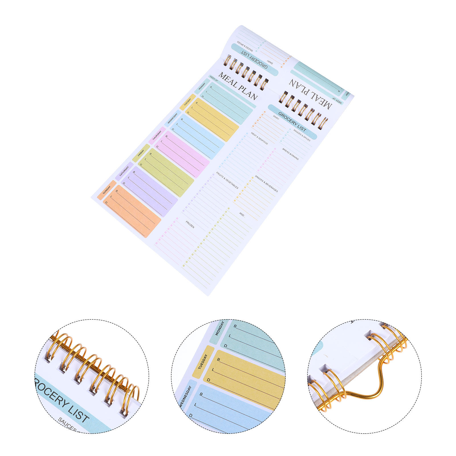 Meal Prep Grocery List - Cuaderno Planificador de Comidas de 52