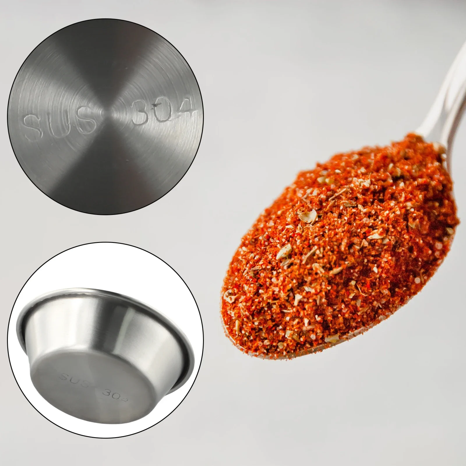 Sauce Dipping Cup - Recipientes de Acero Inoxidable para Salsas,