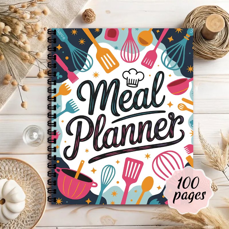 Meal Prep Book - Cuaderno Planificador de Comidas, Diario Semanal