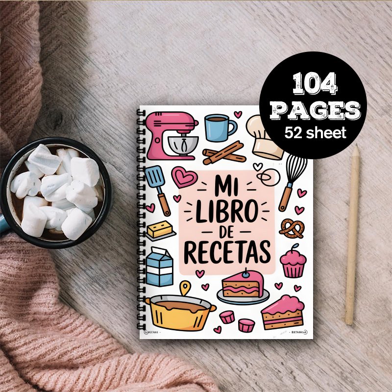 Meal Prep Book - Cuaderno Espiral de Recetas en Español