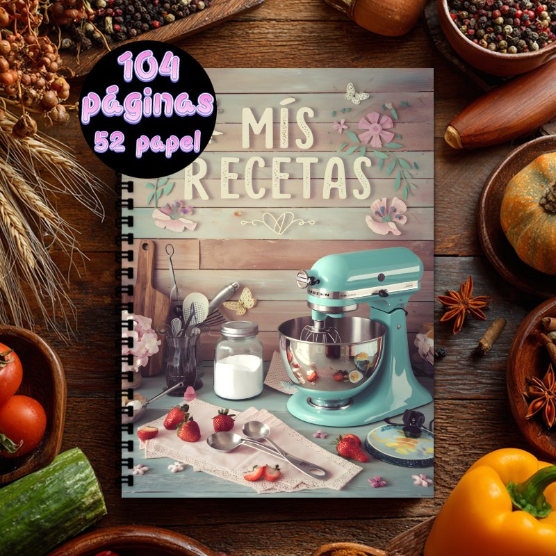 Cuaderno Espiral de Recetas en - Meal Prep Book reseña y precio