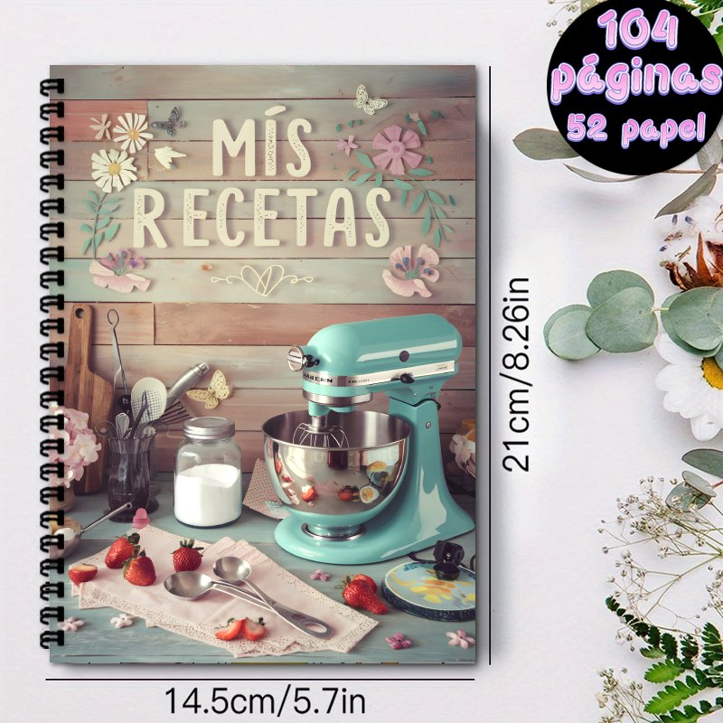 Cuaderno Espiral de Recetas en - Meal Prep Book reseña y precio