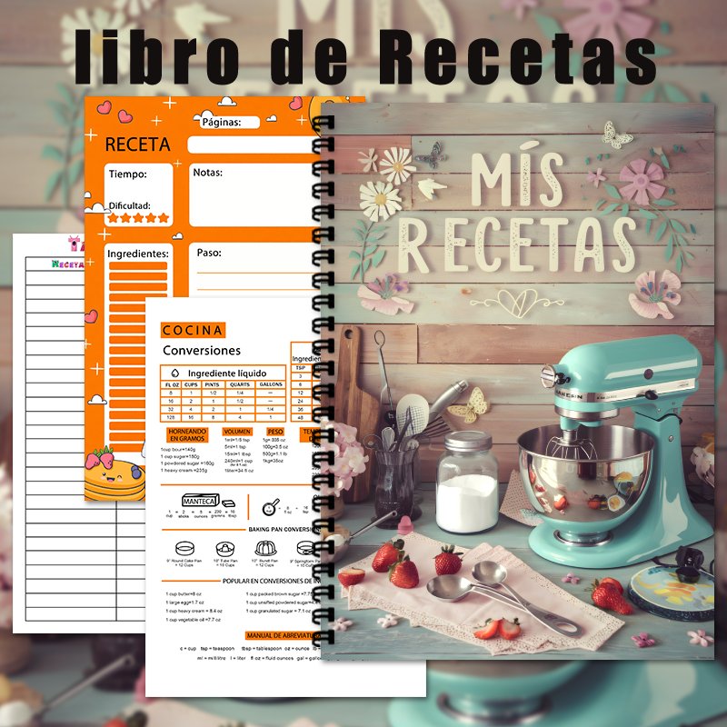 Cuaderno Espiral de Recetas en - Meal Prep Book reseña y precio