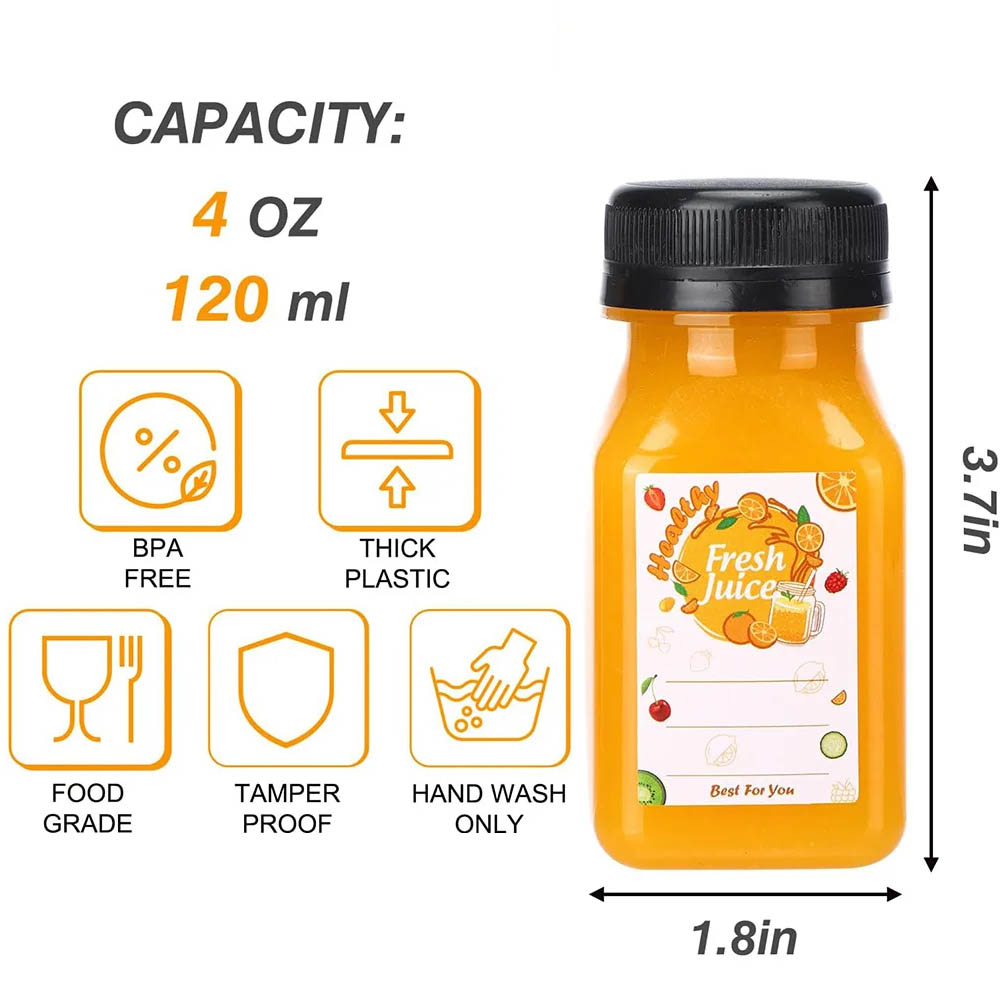 Botellas de jugo de plástico d - Meal Prep Juice Bottles reseña y precio