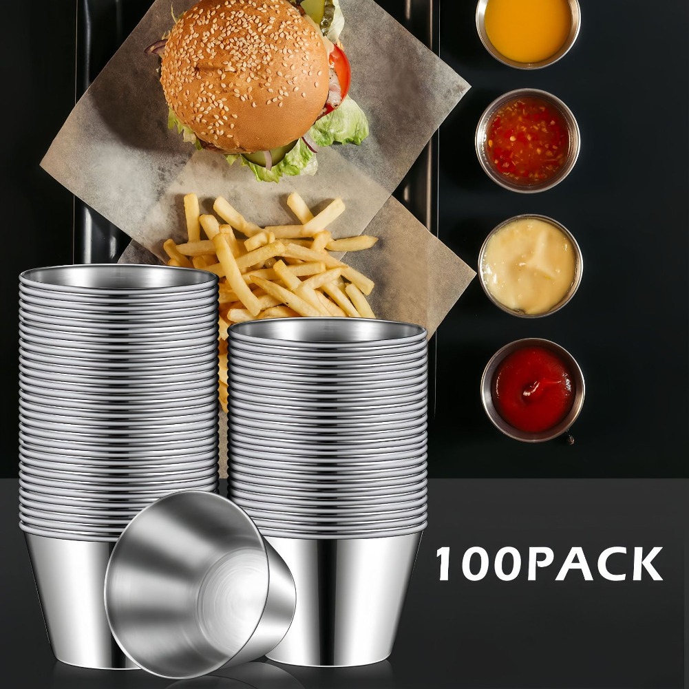 Mini Tazones Redondos de Acero - Sauce Dipping Cup reseña y precio
