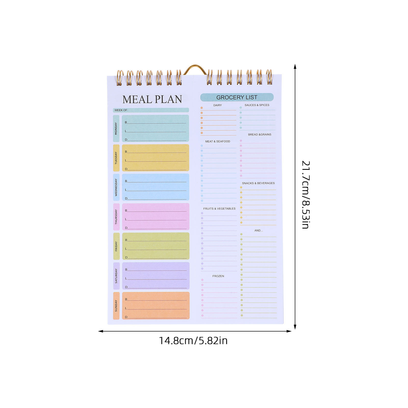 Cuaderno Planificador de Comid - Meal Prep Grocery List reseña y precio