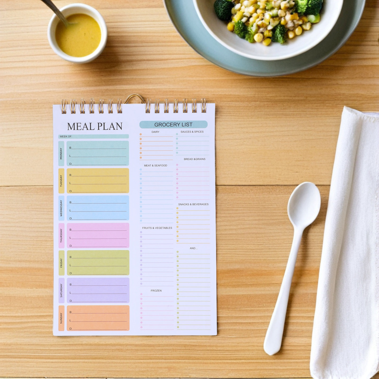 Cuaderno Planificador de Comid - Meal Prep Grocery List reseña y precio